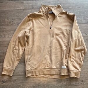 Eddie Bauer Men's Camel Zip-Up Sweater